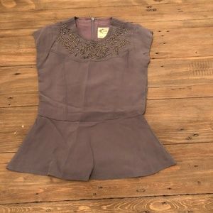 Mia Joy Silk Shirt with Bead Detailing